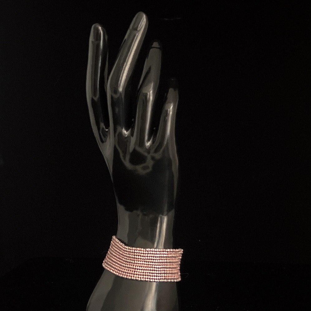 Miyuki beads armband | Roze metalic met verwisselbare magneetsluiting