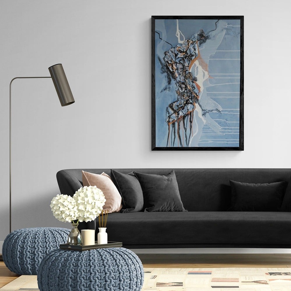 Angel eyes - 89773 Abstract schilderij - blauw - Angel eyes