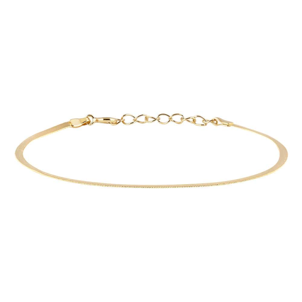 Flat link gold bracelet Clearance