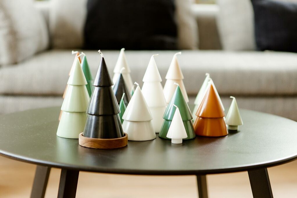 Eco kerstboom kaars m set van 2 Swan Market